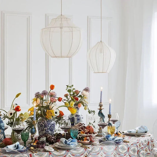 Hand-knit Fabric Pendant Wall Light