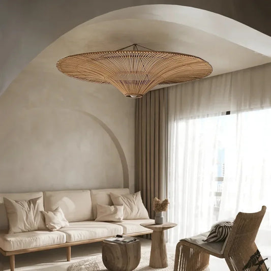 Rattan Pendant Wall Light
