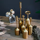 Golden Pillar Candle Stick Trio