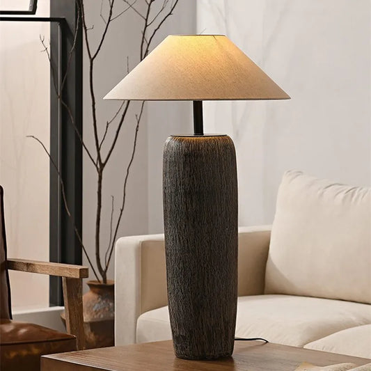 Japanese Antique Style Wabi Sabi Floor and Table Lamp