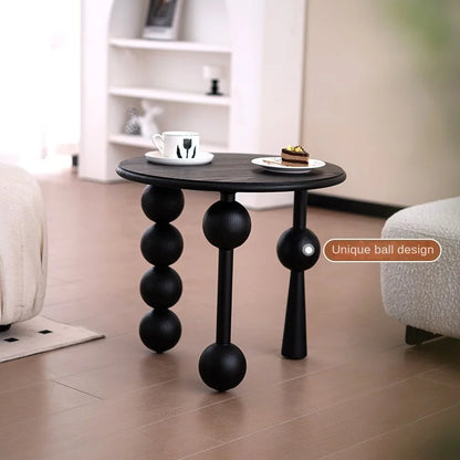 Aged Solid Wood Small Side Table