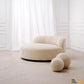 Italian Boucle Modern Curved Sofa