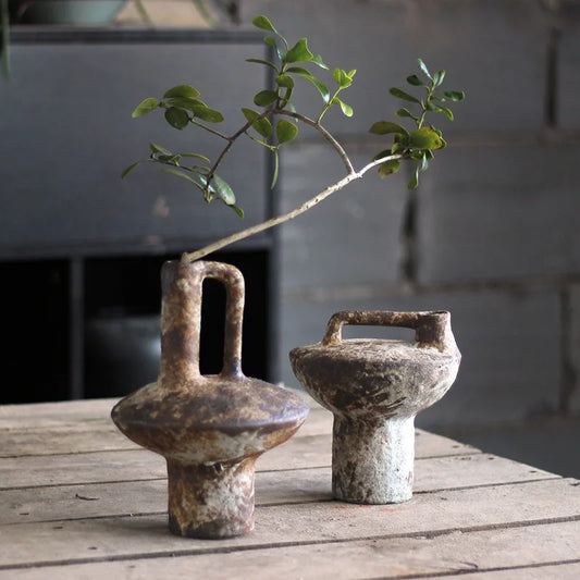 Wabi-Sabi Style Rough Pottery Vase