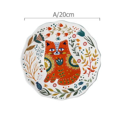 Hand-painted Charming Glazed Dinner Plate