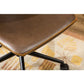 Faux Leather Office Chair - Antique Brown