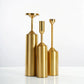 Golden Pillar Candle Stick Trio