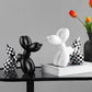 Nordic Checkerboard Balloon Dog Sculpture