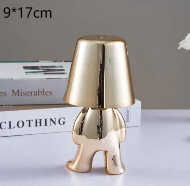 Cute Golden Man  - Cordless Table Lamp