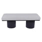 Boucle Sofa Bench With Black Chunky Legs