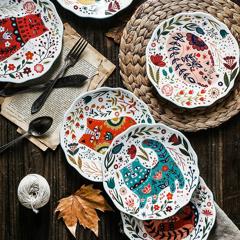 Hand-painted Charming Glazed Dinner Plate