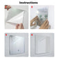 3-Piece Square Mirror Self-Adhesive Sticker Set: Crystal Wall Décor for Living Room & Bathroom