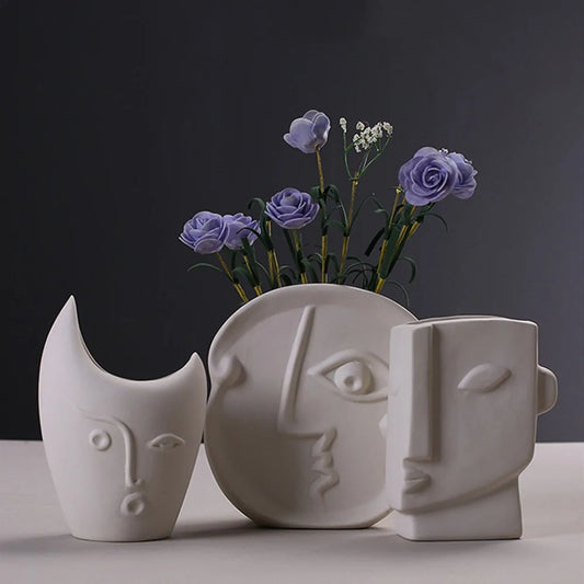 Face Ceramic Vase