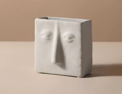 Face Ceramic Vase