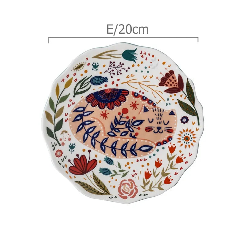 Hand-painted Charming Glazed Dinner Plate