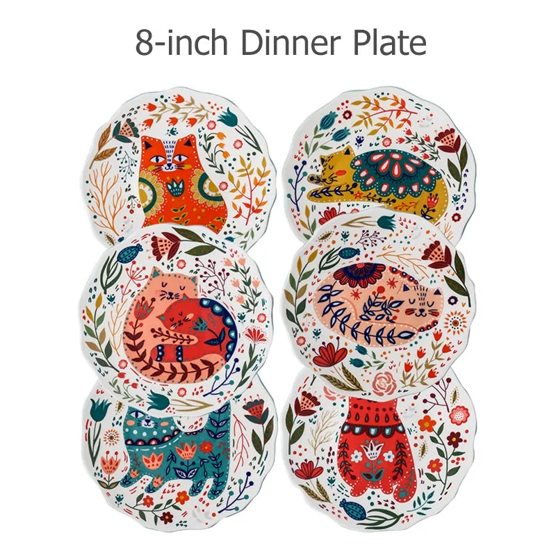 Hand-painted Charming Glazed Dinner Plate