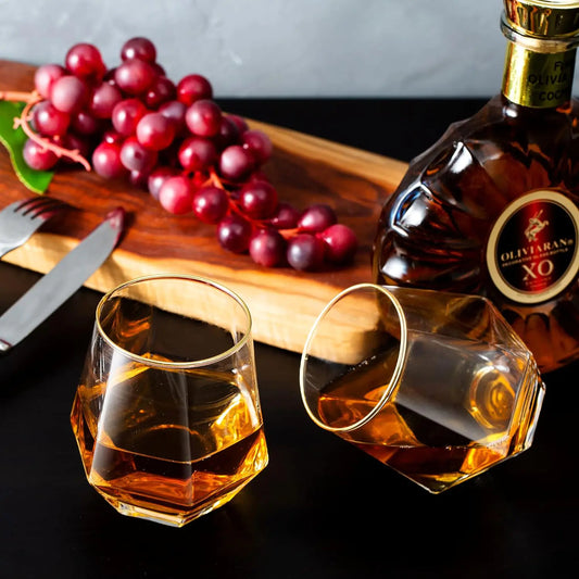 Diamond Whiskey Glasses - Set of 2