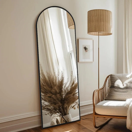 Arched Full length Mirror - Black