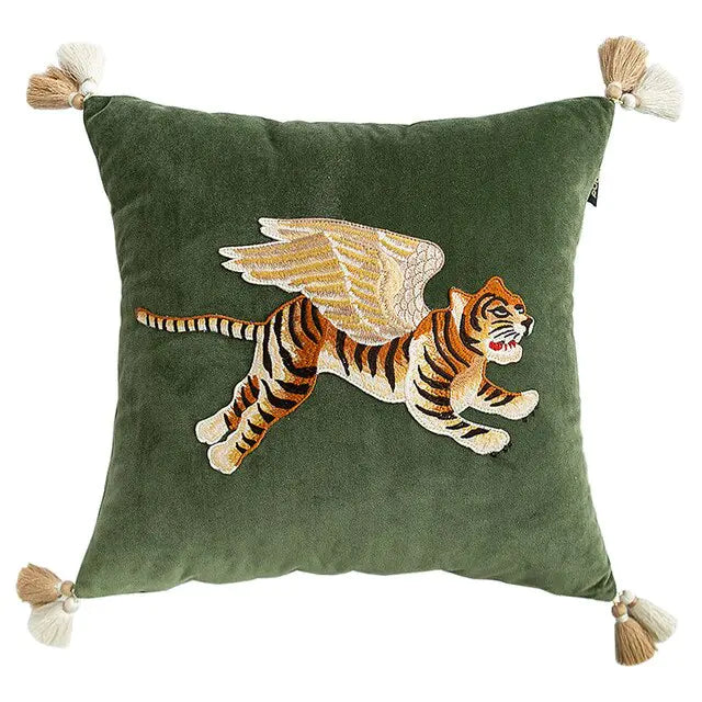 Flying Tiger  -  Retro Cushion Cover